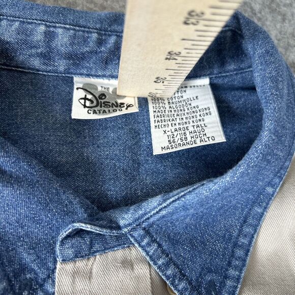 Vintage Y2K Embroidered Mickey Mouse Long Sleeve Button Up Shirt Size Men’s‎ XLT - Picture 6 of 12